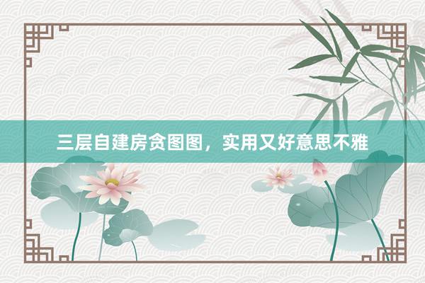 三层自建房贪图图，实用又好意思不雅